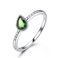 Natural Diopside Solid 925 Sterling Silver Ring:FJD,