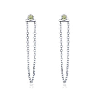 Natural Peridot Drop Earrings:FJD,