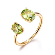 10.7ct Natural Peridot Gemstone Solid 925 Sterling Silver Ring:FJD,