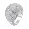 Micro Pave Wide Band Ring With Copper Zirconia 18K Gold/Platinum Plated Ring:FJD,