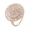 Dandelion Zirconia Copper Ring With 18K Gold/Platinum Plated Ring:FJD,