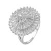 Dandelion Zirconia Copper Ring With 18K Gold/Platinum Plated Ring:FJD,