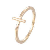 Cross Bar Copper Ring 18K Gold/Platinum Plated Ring:FJD,