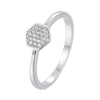 Hexagon Paved Ring 18K Gold /Platinum Plated Ring:FJD,