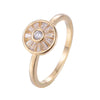 Concentric circles Copper Zirconia Ring 18K Gold /Platinum Plated:FJD,