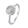 Concentric circles Copper Zirconia Ring 18K Gold /Platinum Plated:FJD,