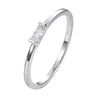 Copper Zirconia Bar Stick Diamond Ring 18K Gold/Platinum Plated Ring:FJD,