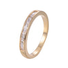 Modular Band Copper Ring With Zirconia 18K Gold/Platinum Plated:FJD,