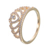 Crown Copper Zirconia Ring 18K Gold/Platinum Plated:FJD,