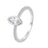 Rhomb Inlay Zirconia Copper Ring 18K Gold/Platinum Plated:FJD,