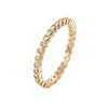 Circle Round Copper Ring With  Zirconia 18K Gold/Platinum Plated:FJD,