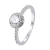 Clasic Round Princess Ring With Copper Zirconia 18K Gold/Platinum Plated:FJD,