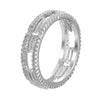 Double Band Hollow-out Eternity Copper Ring with 18K Gold/Platinum Plated:FJD,