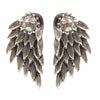 Angel Wings Rhinestone Alloy Earrings:FJD,