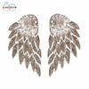 Angel Wings Rhinestone Alloy Earrings:FJD,