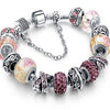 Murano Glass And Pandora Charm Crystal Swarovski Bracelet:FJD,