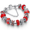 Murano Glass And Pandora Charm Crystal Swarovski Bracelet:FJD,