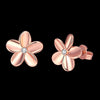 Rose Gold Flower Earrings:FJD,