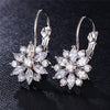 Fashion Floral Crystal Earrings:FJD,