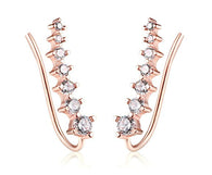 Fanciful 7 Crystals Hook Earrings:FJD,