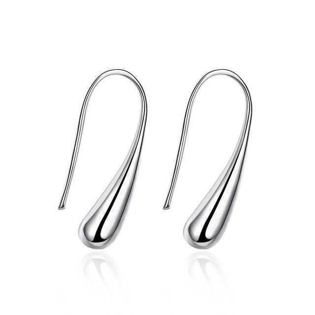 Silver Plated Raindrop Earring:FJD,