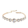 18k Gold Plated Heart Shaped Crystal Bracelet:FJD,