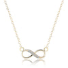 Tiny Crystal Infinity Trendy Necklace:FJD,