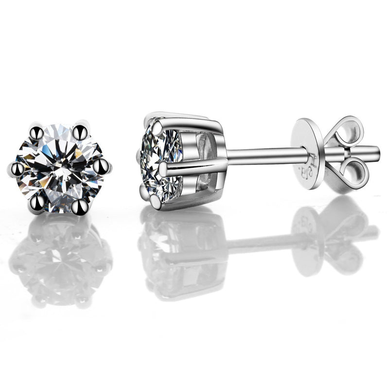 4 Claws Classic  925 Silver Stud Earrings:FJD,