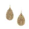 Alloy water drop flower dangle Earrings:FJD,