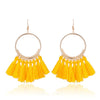 Bohemian Ethnic Fringed Tassel Earrings:FJD,