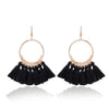 Bohemian Ethnic Fringed Tassel Earrings:FJD,