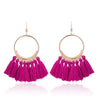 Bohemian Ethnic Fringed Tassel Earrings:FJD,