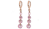 CZ stone Pierced Dangle Drop Earrings:FJD,