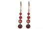 CZ stone Pierced Dangle Drop Earrings:FJD,