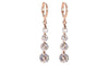 CZ stone Pierced Dangle Drop Earrings:FJD,