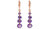 CZ stone Pierced Dangle Drop Earrings:FJD,