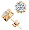 Sterling Silver Crystal Double Stud Earring:FJD,