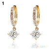 Austrian Zircon Crystal Rhinestone Shining Stud Drop Earring:FJD,