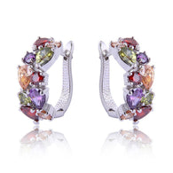 Amethyst & Ruby  Hoop Earrings:FJD,