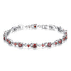 Luxury Crystal Chain Link Charm Bracelet for Women:FJD,