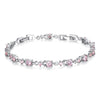 Luxury Crystal Chain Link Charm Bracelet for Women:FJD,