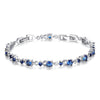 Luxury Crystal Chain Link Charm Bracelet for Women:FJD,