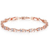 Luxury Crystal Chain Link Charm Bracelet for Women:FJD,