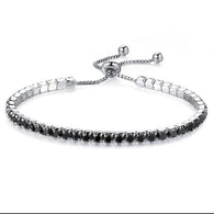 925 Silver Crystal Chain Bracelet:FJD,