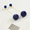 Fashion jewelry sweet simple size plush ball long temperament earrings:FJD,