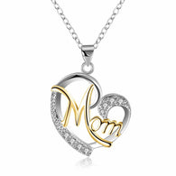 Mom's Love Shaped Diamond Necklace:FJD,