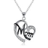 Mom's Love Shaped Diamond Necklace:FJD,