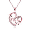 Mom's Love Shaped Diamond Necklace:FJD,