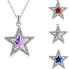 Crystal Chain Star Pendant Necklace:FJD,