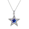 Crystal Chain Star Pendant Necklace:FJD,